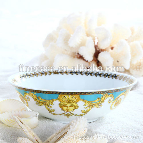 6 Inches Luxury Fine Hyper White Porcelain Salad Bowl of Sea Goddness